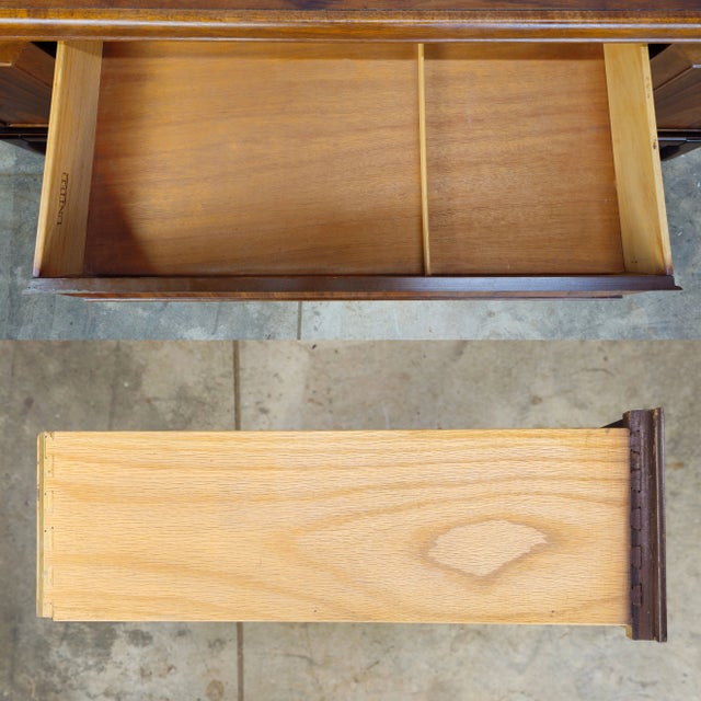 1960s Walnut Mid Century Modern Credenza Buffet by United Furniture For Sale - Image 10 of 12