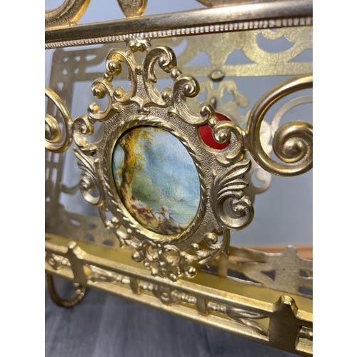 Metal Vintage French Newspaper Rack in Brass For Sale - Image 7 of 15