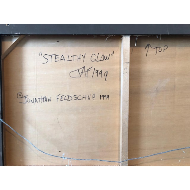 Jonathan Feldschuh Abstract Mixed Media Lacquer Painting, 1999 For Sale In Miami - Image 6 of 11