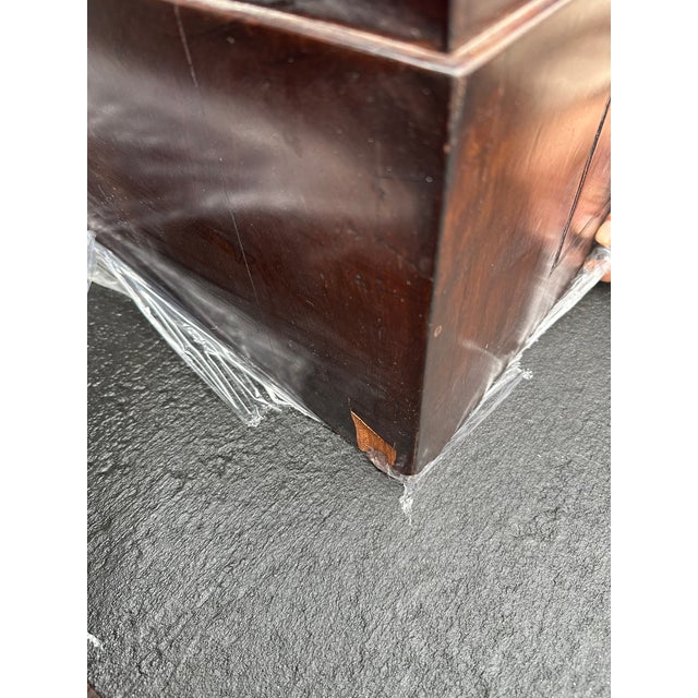 Pair of Late 20th Century Mahoghany George III Style Urns on Stands For Sale - Image 11 of 12