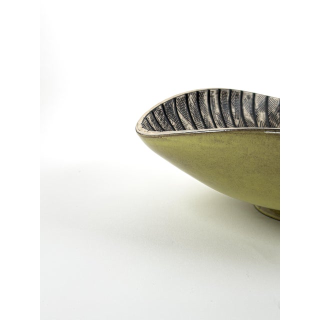 A sculptural scandinavian modern ceramic bowl designed by mari simmulson for upsala-ekeby, sweden, circa 1960–1962. this...
