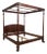 Baker Mahogany King Size 4 Post Canopy Bed For Sale