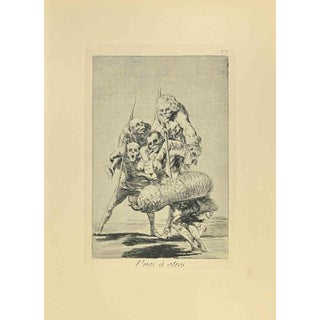 Francisco Goya, Unos á Otros, Etching, 1881 For Sale