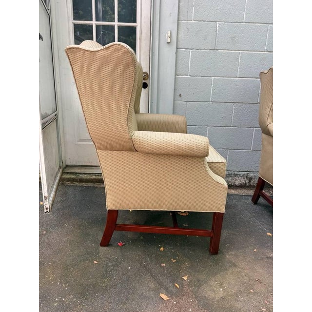 Wood Pair of George III Wingback Chairs by St. Timothy Chair Company For Sale - Image 7 of 18