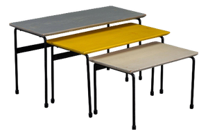 Minimalist Twello Nesting Tables by Martin Visser, 1950s, Set of 3