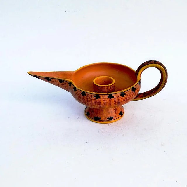 Vintage Ceramic Candle Holder from MAB Treviso, 1950s, in Good conditions. Designed 1950 to 1959