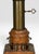 Antique Victorian Converted Brass Column Lamp on Wood Base With 1786 Plaque For Sale - Image 4 of 17