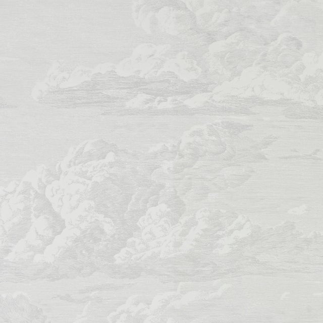 Sample Schumacher Cloud Toile Wallpaper in Quartz Chairish