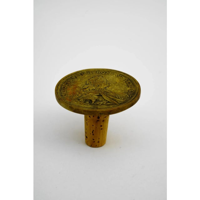 Carl Aubock brass coin bottle stopper, Austria, 1950s Original condition. I have official proof of authenticity such as...