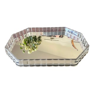Vintage Mid-Century Vanity Tray Mirorred & Lucite For Sale
