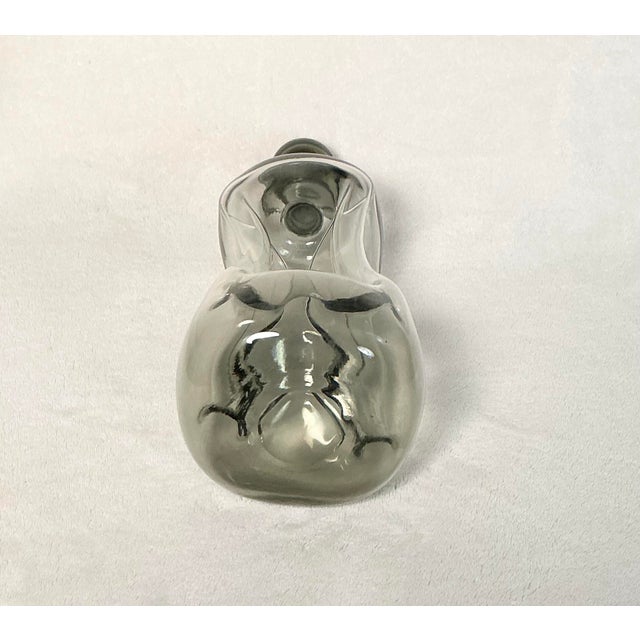 Holmegaard "Kluk Kluk " Decanter Smoked Gray Glass Jacob Bang, Denmark 1960s For Sale In Greenville, SC - Image 6 of 12