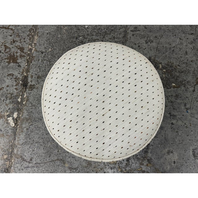 Art Deco Ottoman + Wood Base, Circa 1920's For Sale In San Francisco - Image 6 of 12