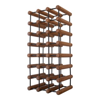 Mid Century Danish Modern 21-Bottle Wine Rack For Sale