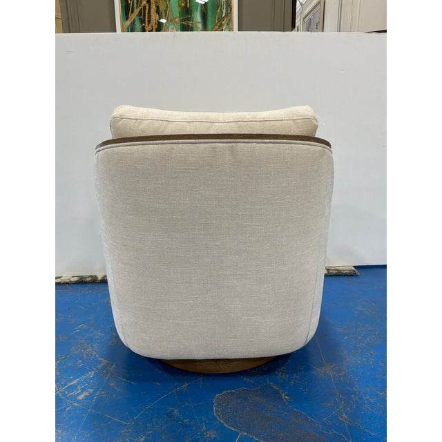 2020s Modern Swivel Chair Micro Chenille Fabric For Sale - Image 5 of 7