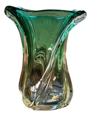 Handblown Crystal Wave Vase from Val Saint Lambert, 1960s