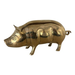 Vintage English Brass Pig For Sale