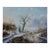 Mid-20th Century Signed H. Parker - Winter Landscape With Figures, Oil on Canvas For Sale