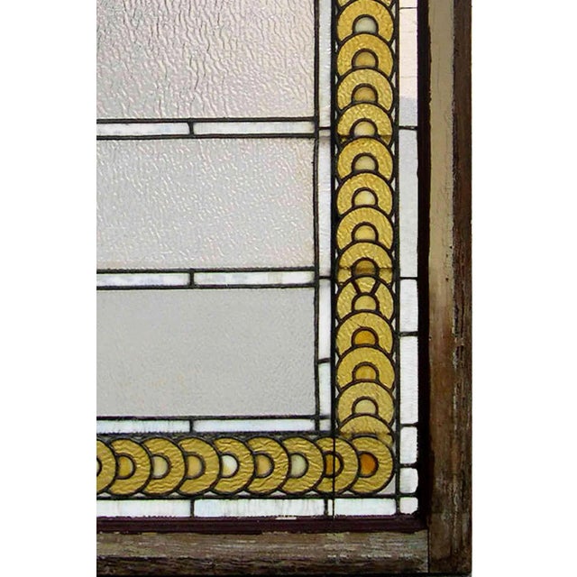Early 20th Century Skylight Antique Textured and Stained Glass For Sale - Image 5 of 5