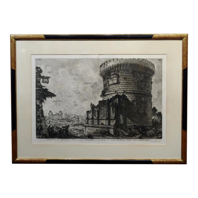 Giovanni Battista Piranesi -Veduta Del Sepolcro Della Famiglia Plauzia -18th Century Etching For Sale