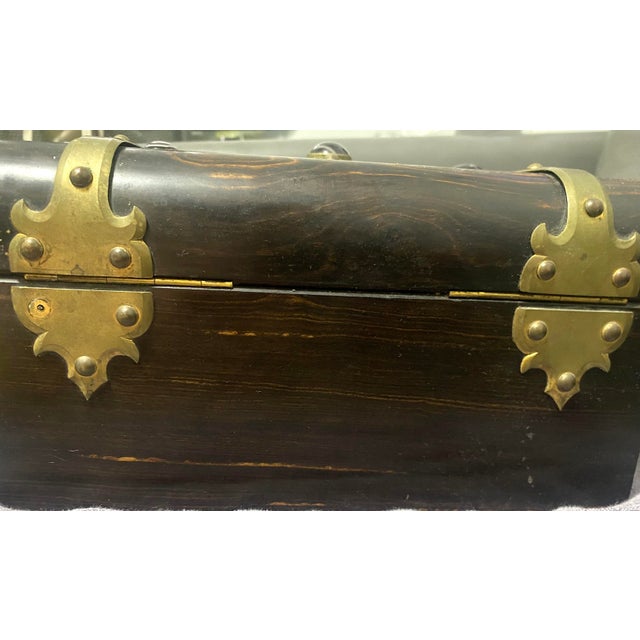 Rare! 19th Century Victorian Letter Box Crafted From Exotic Coromandel Wood For Sale - Image 15 of 18