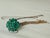 Vintage Faceted Emerald Green Glass Pendant Tassle Necklace For Sale - Image 15 of 15