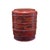 This exquisite multi-tiered wedding basket features a vibrant red lacquer finish, beautifully embellished with intricate...