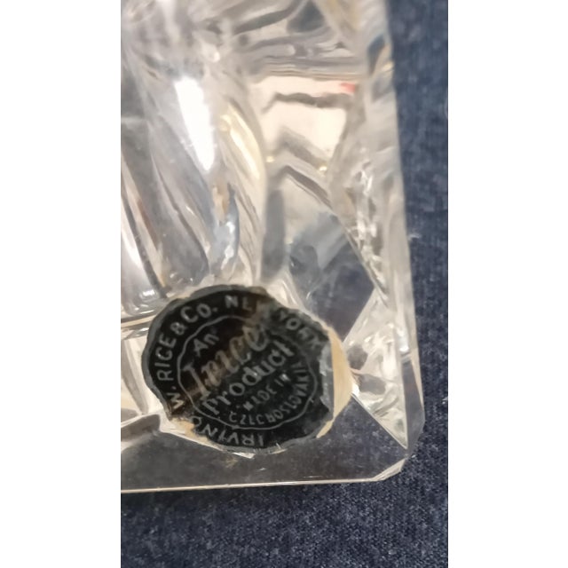 Art Deco Vintage Czech Bohemian Crystal Perfume Bottle For Sale - Image 3 of 3