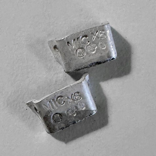 Metal Gilded Silver Earrings by Gertrud Engel, 1948, Set of 2 For Sale - Image 7 of 8