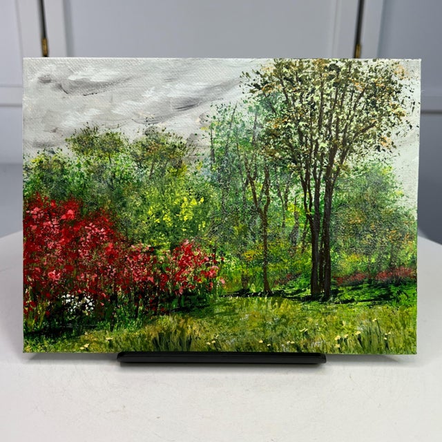Nature Holds the Key Acrylic Landscape Painting 6" X 8" Wall Art Unframed For Sale - Image 4 of 7