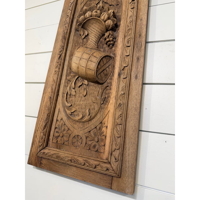 Black Forest Oak Wall Panel Cornucopia Motif For Sale - Image 4 of 8