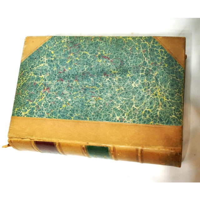 Antique Leather Marble Paper Public Acts Book 1944-45 London For Sale - Image 9 of 12