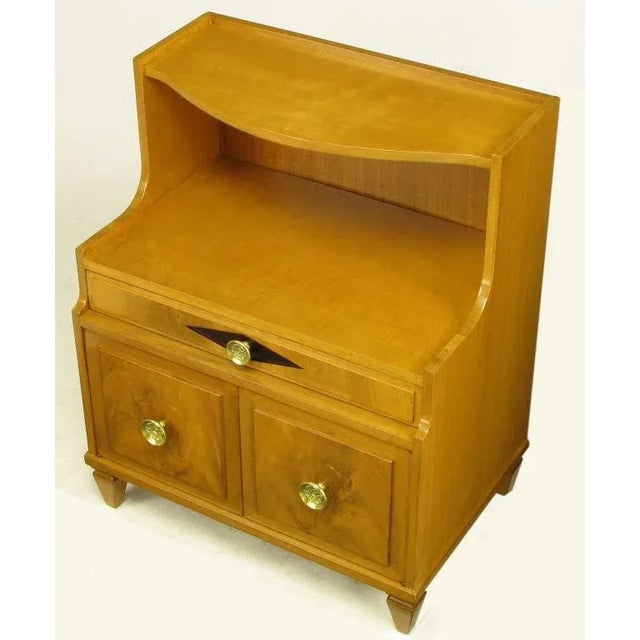 Grosfeld House Grosfeld House Bleached Walnut & Mahogany Empire Night Stand For Sale - Image 4 of 11