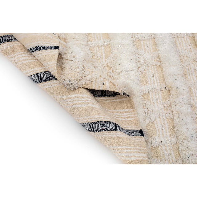 Metal Handwoven Berber Rug by Azele Studio For Sale - Image 7 of 11