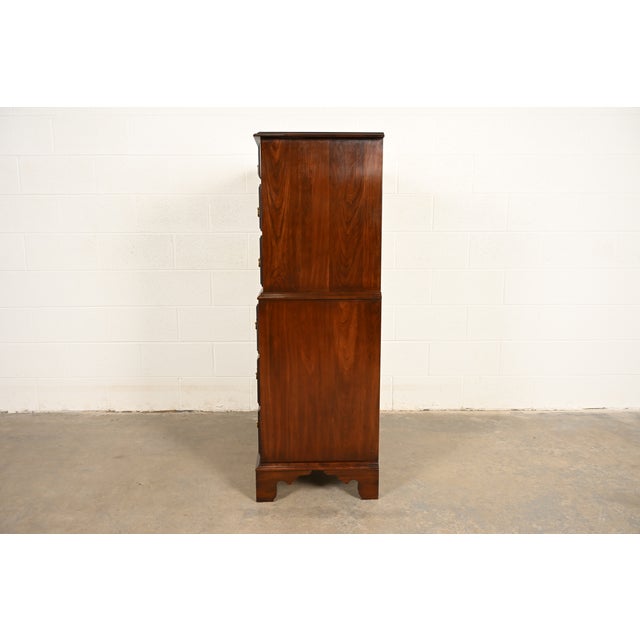 Harden Furniture Georgian Solid Cherry Wood Highboy Dresser For Sale - Image 9 of 11