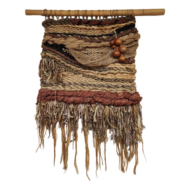 Mid-Century Mother Earth Textile Wall Tapestry For Sale