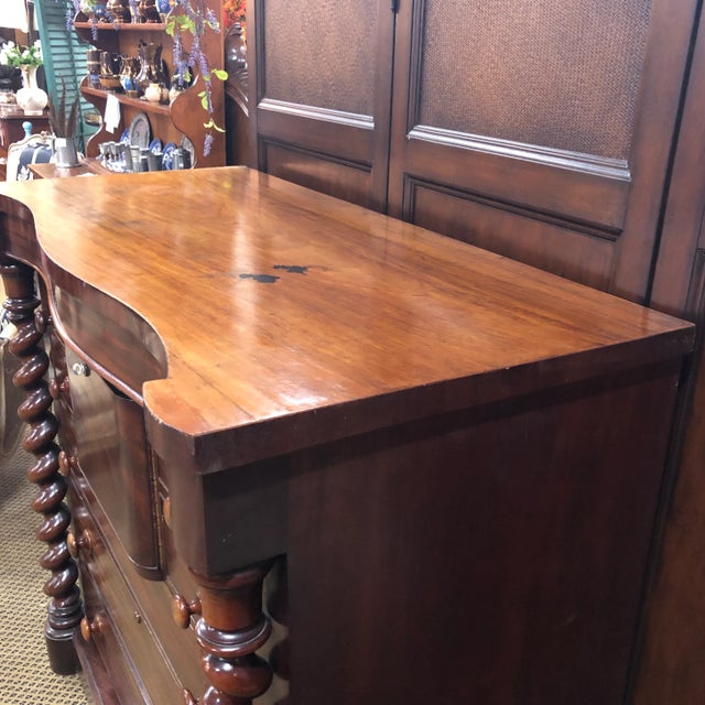 Mid 19th Century Mahogany Barley Twist Gents Chest For Sale - Image 6 of 12