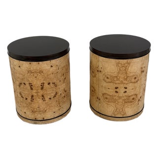 Ultra Rare Scene Two Drum Tables From Henredon For Sale