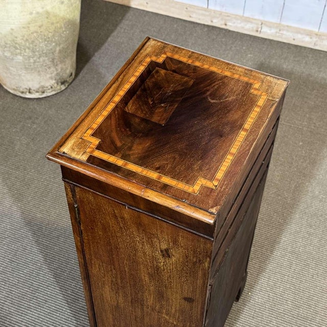 Wood Late 19th Century English Mahogany Bedside Table For Sale - Image 7 of 13