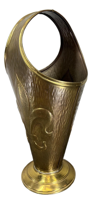 Vintage French Style Carved Brass Umbrella Stand