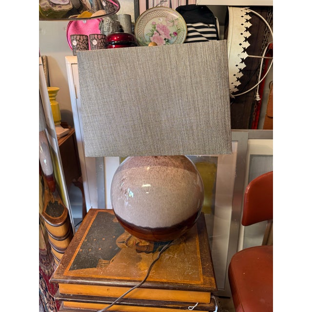 1990s Modern Ceramic Sphere Table Lamp For Sale - Image 10 of 12