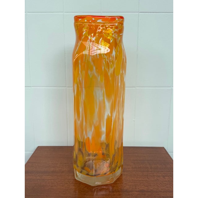 Mid-Century Modern Glass Vase, Former Czechoslovakia, 1960s For Sale - Image 3 of 15