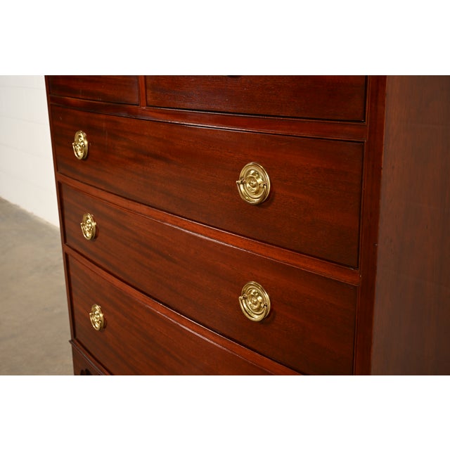 Baker Furniture Federal Mahogany Armoire Dresser or Linen Press For Sale - Image 12 of 18