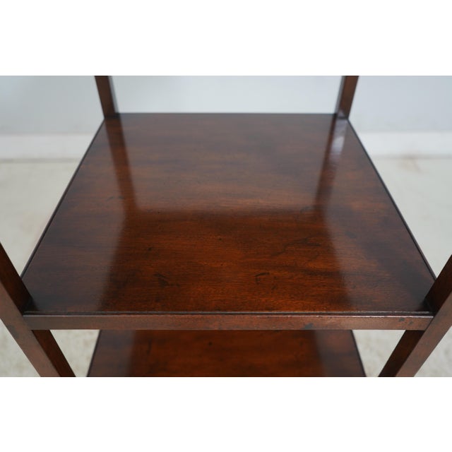 Baker Chippendale Mahogany 4 Tier Etagere Shelf For Sale - Image 9 of 12