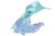 French Daum French Blue Trumpeting Angel For Sale - Image 3 of 5