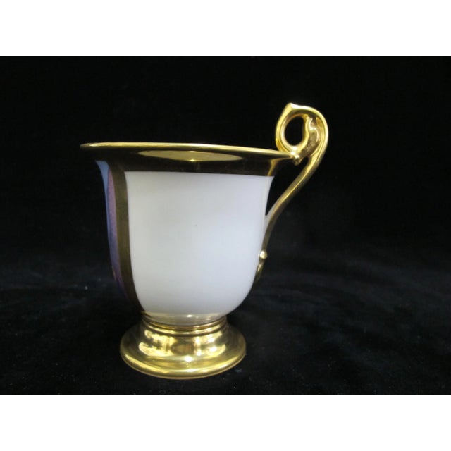 KPM Porcelain KPM Antique Hand Painted Gilded Heavenly Angel Pointing Upward Portrait Cup For Sale - Image 4 of 8
