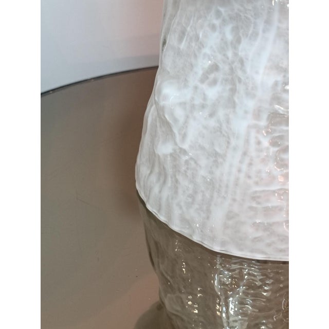 White Murano Glass Osso Lamp from Mazzega, 1970s For Sale - Image 8 of 13