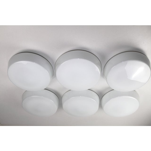 Mid-Century Modern Opal Glass Ceiling or Wall Lamps from RZB Rudolf Zimmermann Bamberg, 1950s, Set of 6 For Sale - Image 3 of 18