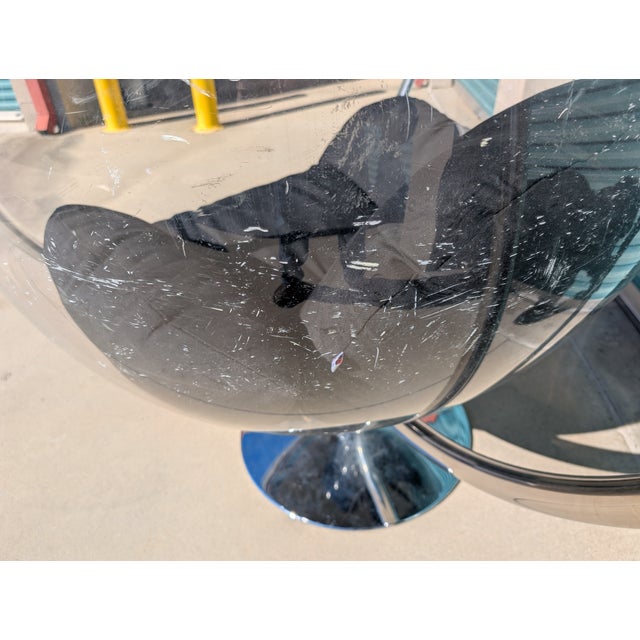 Transparent 1990s Mid Century Lucite Hanging 'Bubble Chair' by Eero Aarnio for Adelta, Signed For Sale - Image 8 of 11