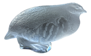 Decorative Glass Quail Sculpture or Paperweight from Lalique France, 1960s