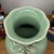 Green Ceramic Vase with Botanical Theme Handles For Sale - Image 10 of 11